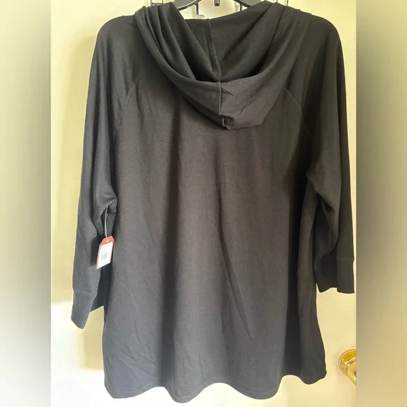 Halloween NWT Women’s Black Hoodie with Ghost and Pumpkin Design. Size 2X - Picture 3 of 7